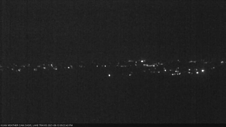 Lake Travis webcam, September 13, 2021 9:25 PM CT