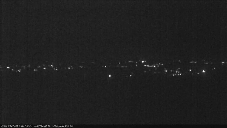 Lake Travis webcam, September 13, 2021 9:45 PM CT