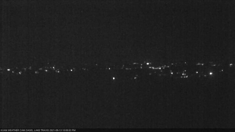 Lake Travis webcam, September 13, 2021 10:00 PM CT