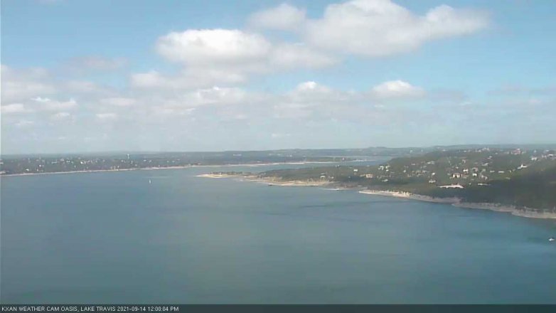 Lake Travis webcam, September 14, 2021 12:00 PM CT