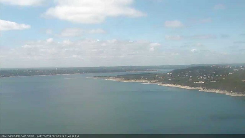 Lake Travis webcam, September 14, 2021 1:45 PM CT