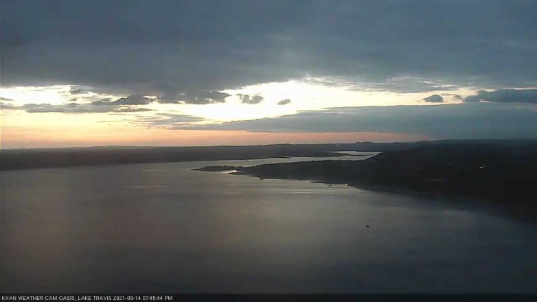 Lake Travis webcam, September 14, 2021 7:45 PM CT