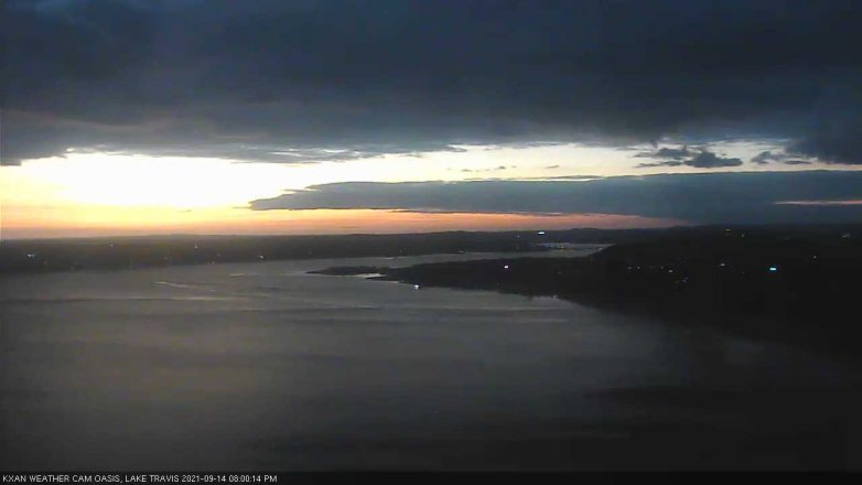 Lake Travis webcam, September 14, 2021 8:00 PM CT