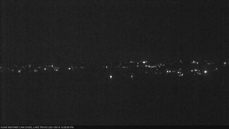 Lake Travis webcam, September 14, 2021 10:00 PM CT