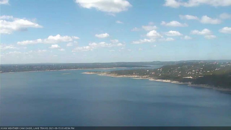 Lake Travis webcam, September 15, 2021 1:45 PM CT
