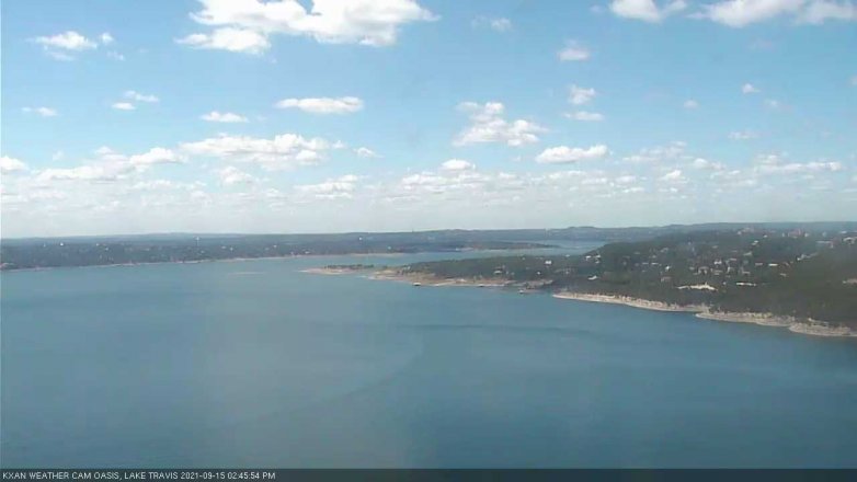 Lake Travis webcam, September 15, 2021 2:45 PM CT