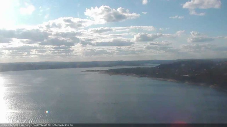 Lake Travis webcam, September 15, 2021 5:45 PM CT