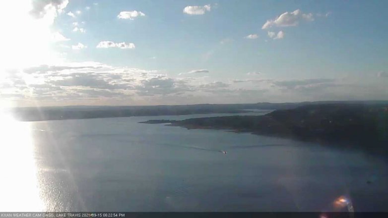 Lake Travis webcam, September 15, 2021 6:25 PM CT