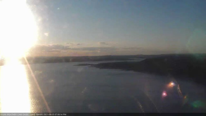 Lake Travis webcam, September 15, 2021 7:00 PM CT