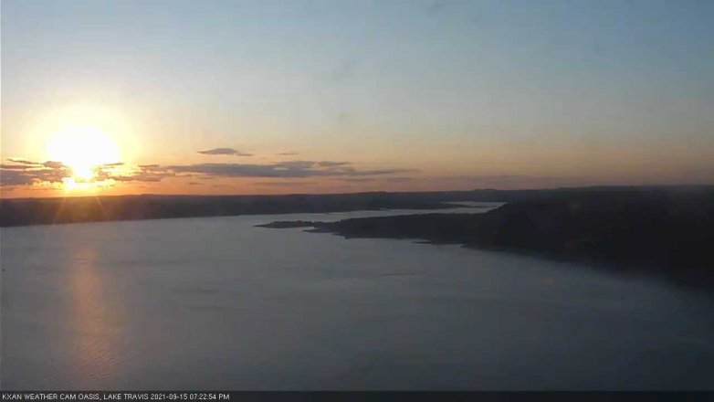 Lake Travis webcam, September 15, 2021 7:25 PM CT