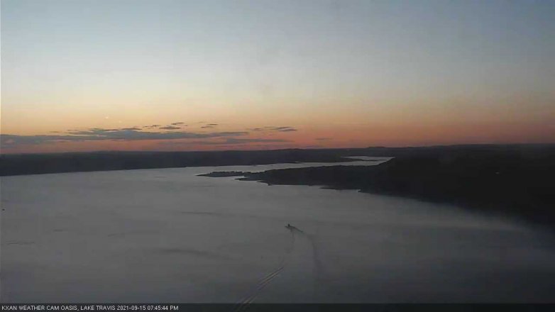 Lake Travis webcam, September 15, 2021 7:45 PM CT