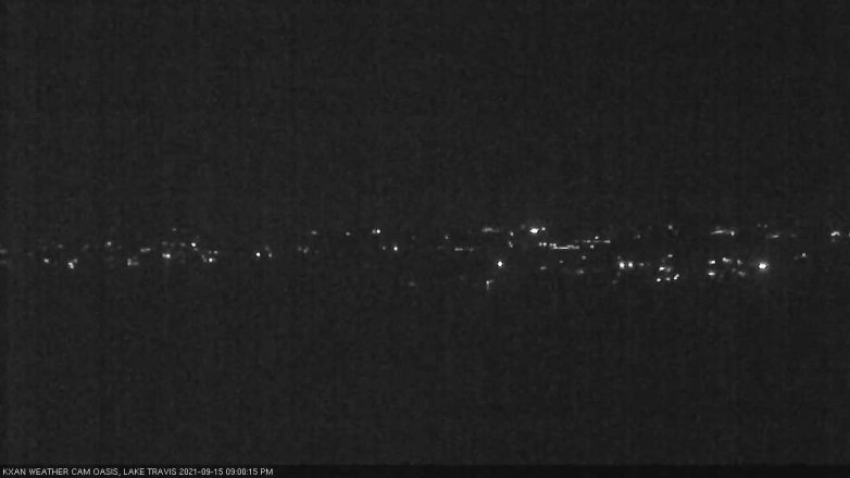 Lake Travis webcam, September 15, 2021 9:00 PM CT