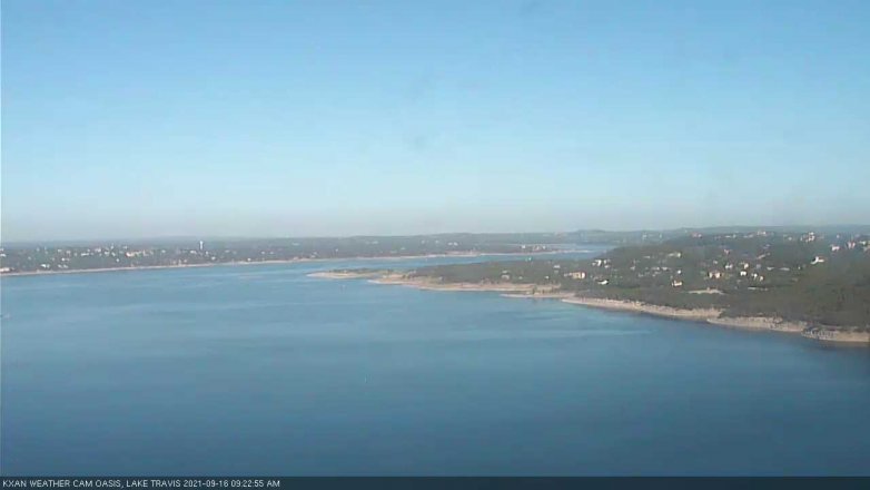 Lake Travis webcam, September 16, 2021 9:25 AM CT