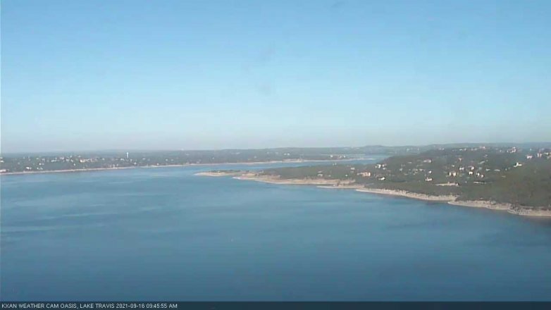 Lake Travis webcam, September 16, 2021 9:45 AM CT