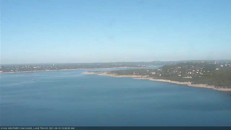 Lake Travis webcam, September 16, 2021 10:00 AM CT