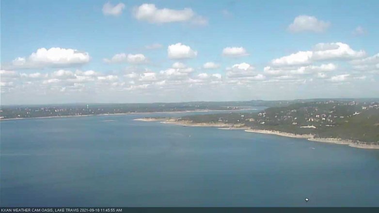 Lake Travis webcam, September 16, 2021 11:45 AM CT