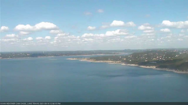 Lake Travis webcam, September 16, 2021 12:00 PM CT