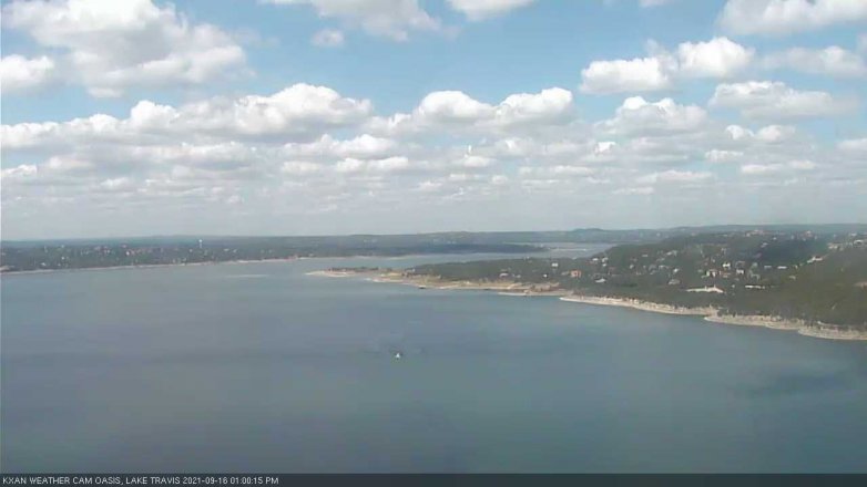 Lake Travis webcam, September 16, 2021 1:00 PM CT