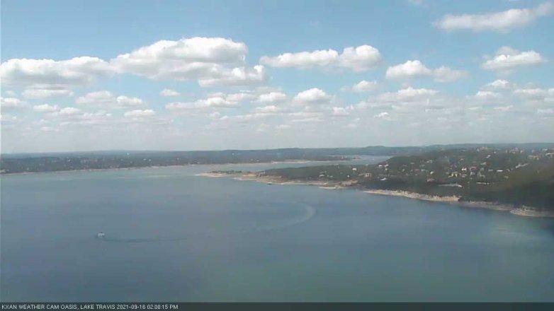 Lake Travis webcam, September 16, 2021 2:00 PM CT