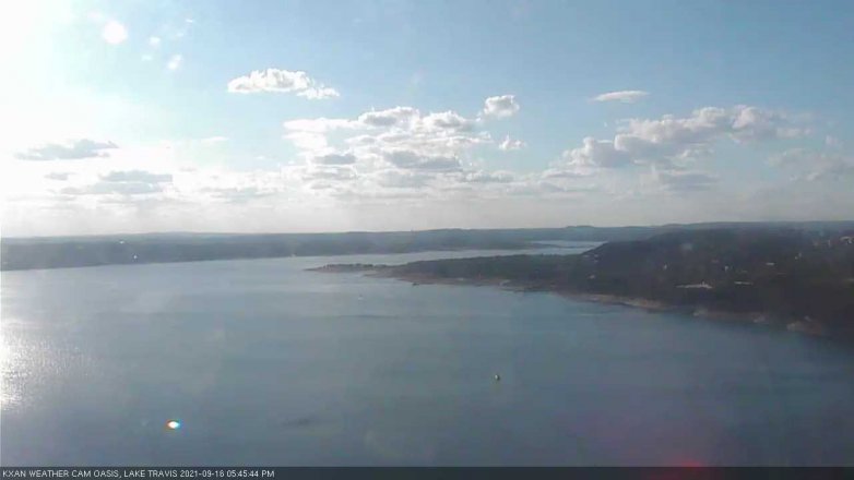 Lake Travis webcam, September 16, 2021 5:45 PM CT