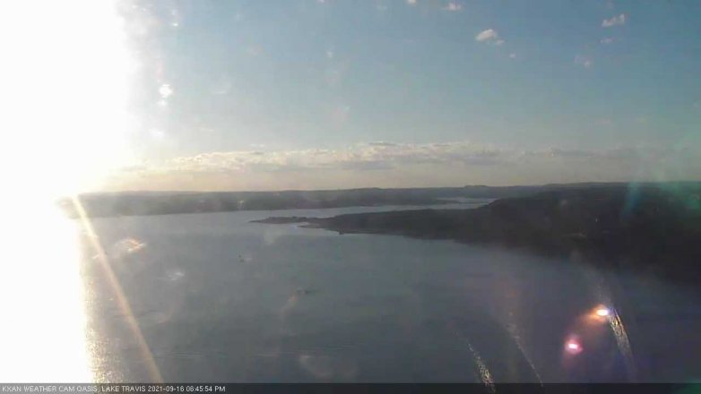 Lake Travis webcam, September 16, 2021 6:45 PM CT
