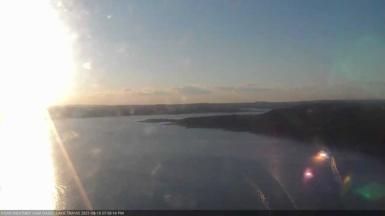 Lake Travis webcam, September 16, 2021 7:00 PM CT