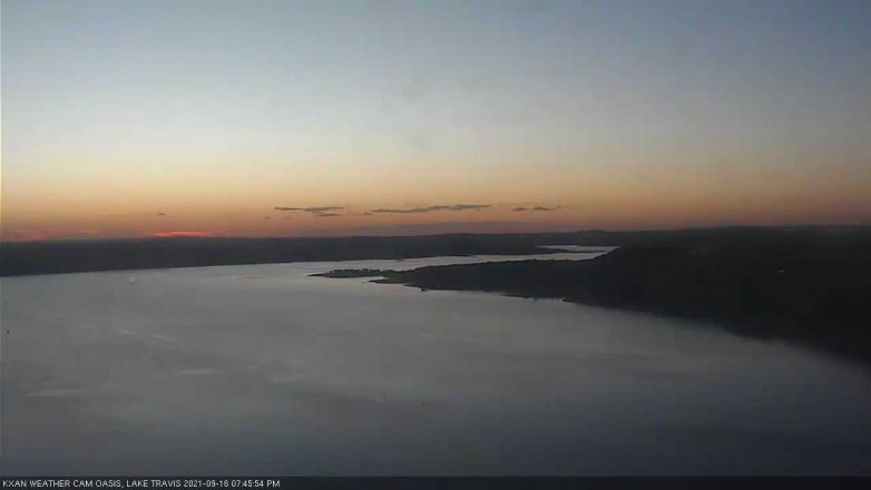 Lake Travis webcam, September 16, 2021 7:45 PM CT