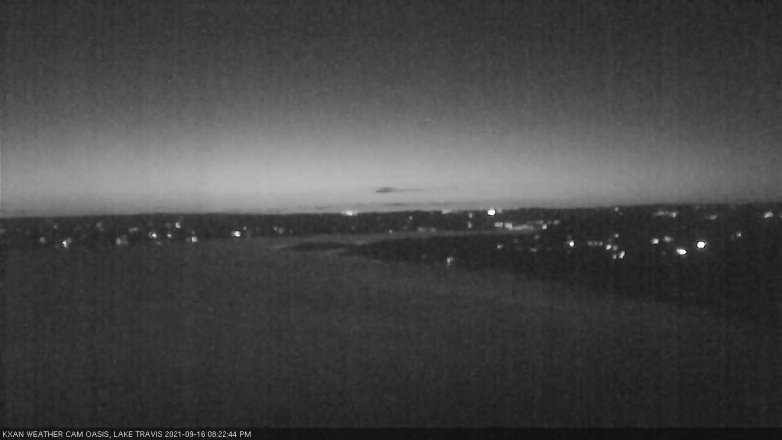 Lake Travis webcam, September 16, 2021 8:25 PM CT