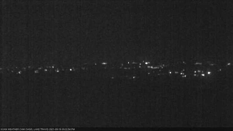 Lake Travis webcam, September 16, 2021 9:25 PM CT