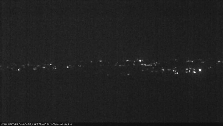 Lake Travis webcam, September 16, 2021 10:00 PM CT