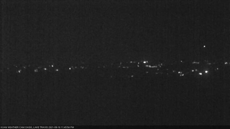 Lake Travis webcam, September 16, 2021 11:45 PM CT