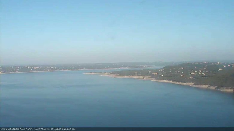 Lake Travis webcam, September 17, 2021 9:00 AM CT