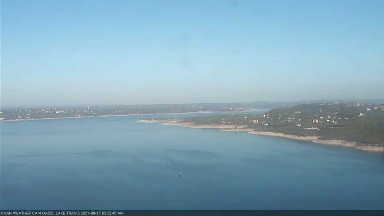Lake Travis webcam, September 17, 2021 9:25 AM CT