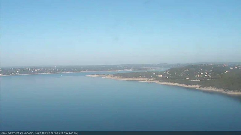 Lake Travis webcam, September 17, 2021 9:45 AM CT