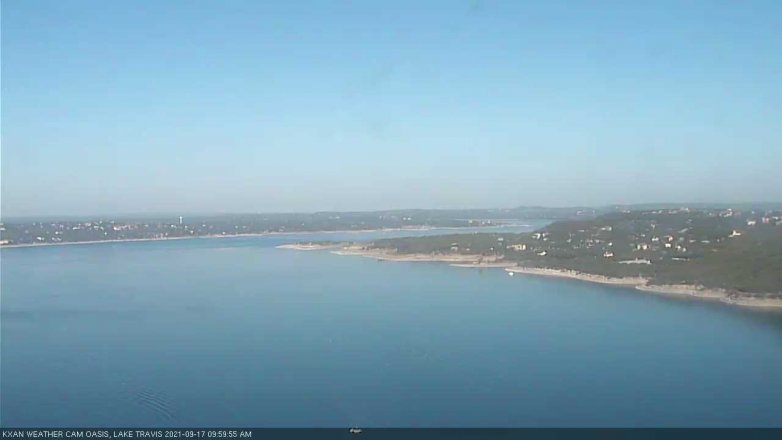 Lake Travis webcam, September 17, 2021 10:00 AM CT