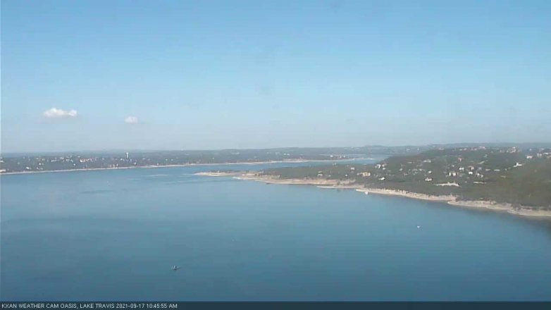 Lake Travis webcam, September 17, 2021 10:45 AM CT