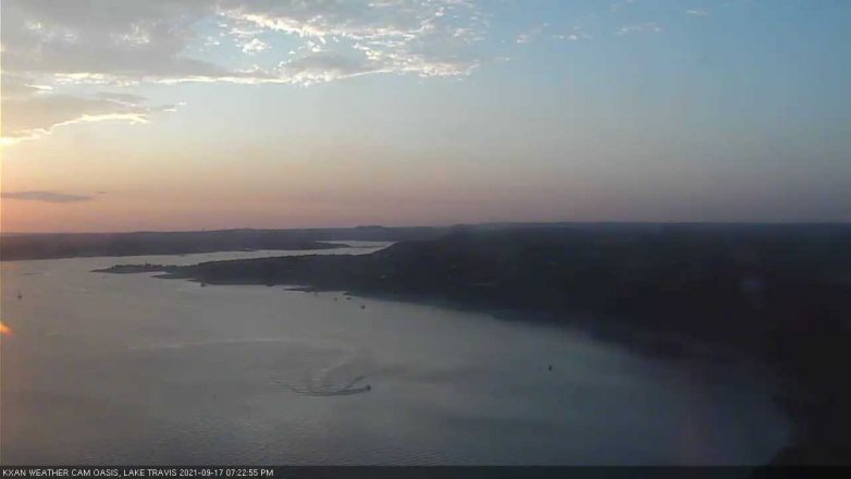 Lake Travis webcam, September 17, 2021 7:25 PM CT