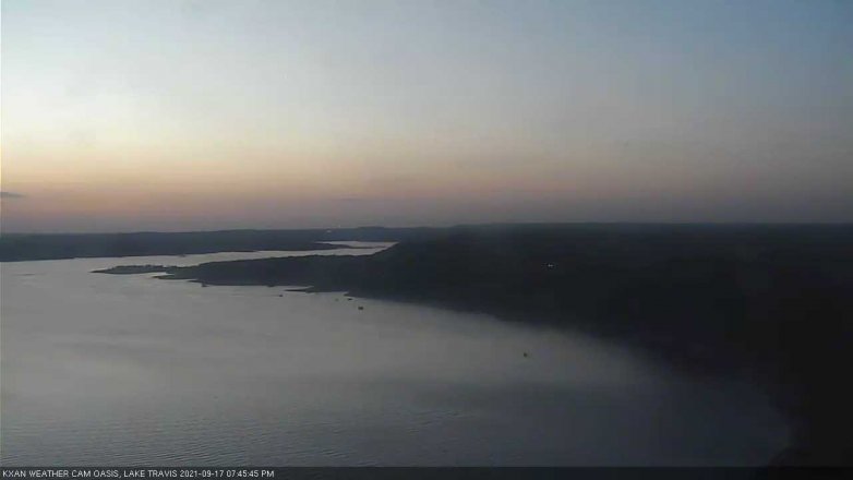Lake Travis webcam, September 17, 2021 7:45 PM CT