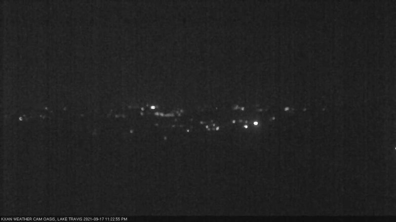 Lake Travis webcam, September 17, 2021 11:25 PM CT