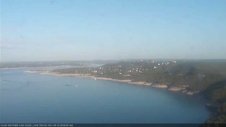 Lake Travis webcam, September 18, 2021 9:00 AM CT