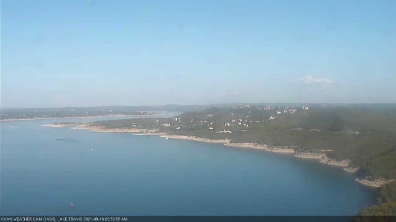 Lake Travis webcam, September 18, 2021 10:00 AM CT