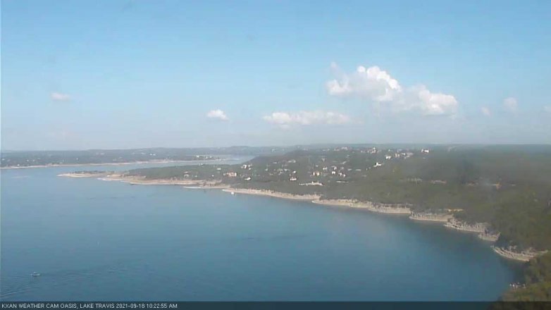 Lake Travis webcam, September 18, 2021 10:25 AM CT