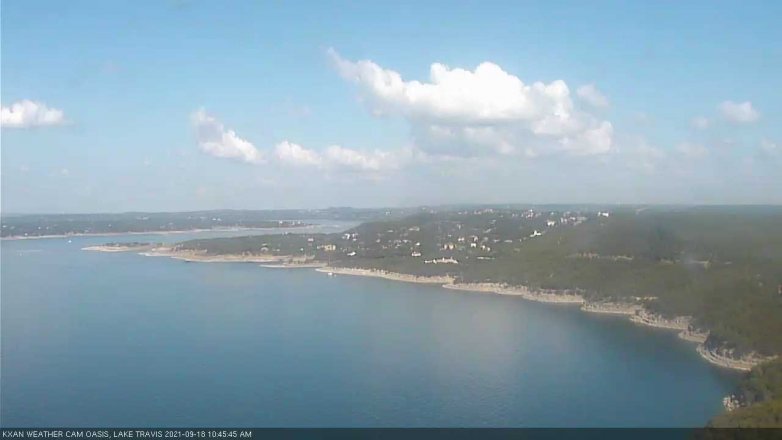 Lake Travis webcam, September 18, 2021 10:45 AM CT