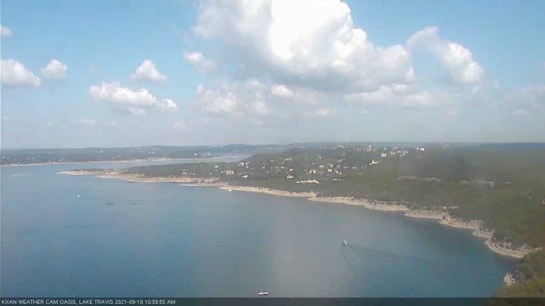 Lake Travis webcam, September 18, 2021 11:00 AM CT