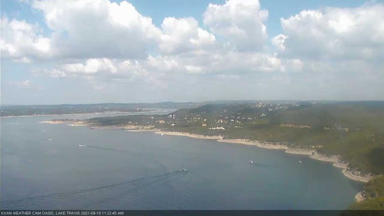 Lake Travis webcam, September 18, 2021 11:25 AM CT