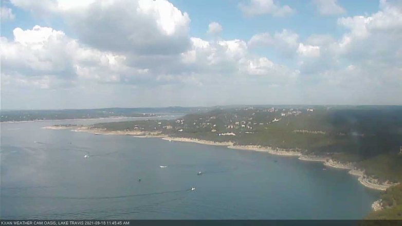 Lake Travis webcam, September 18, 2021 11:45 AM CT