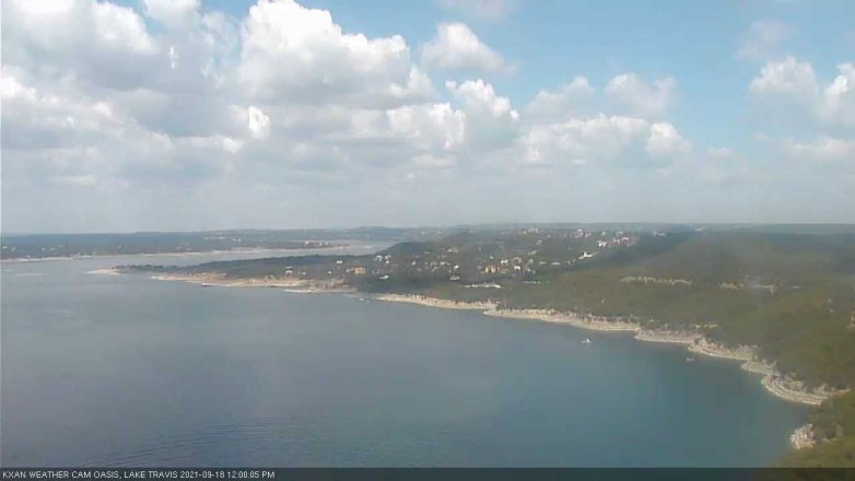 Lake Travis webcam, September 18, 2021 12:00 PM CT