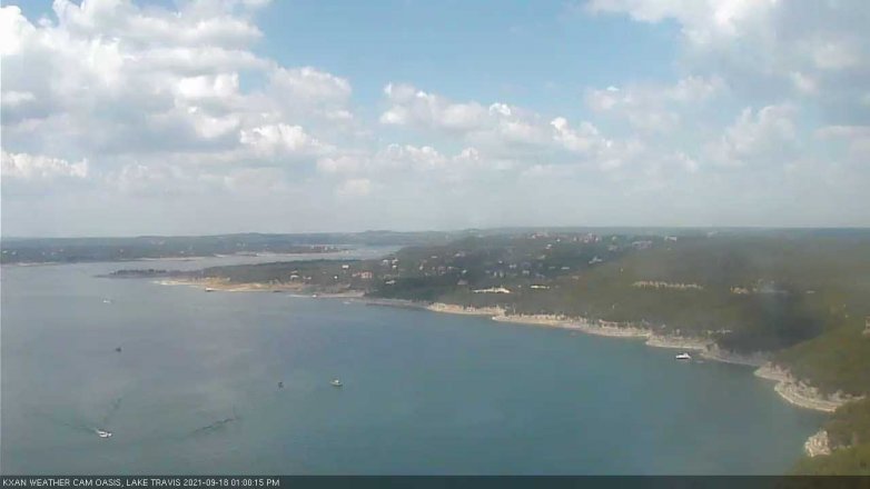 Lake Travis webcam, September 18, 2021 1:00 PM CT