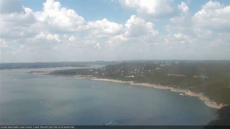 Lake Travis webcam, September 18, 2021 1:45 PM CT