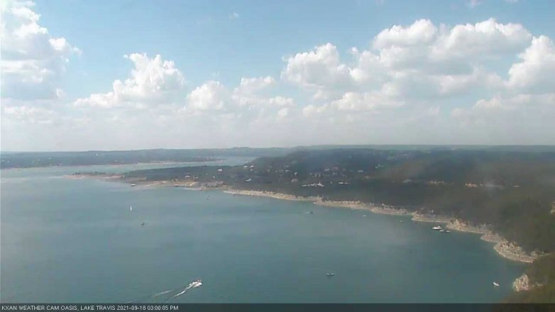 Lake Travis webcam, September 18, 2021 3:00 PM CT